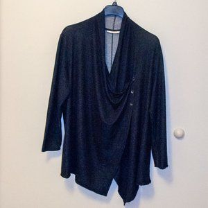 Sejour Asymmetrical Cardigan Dark Gray